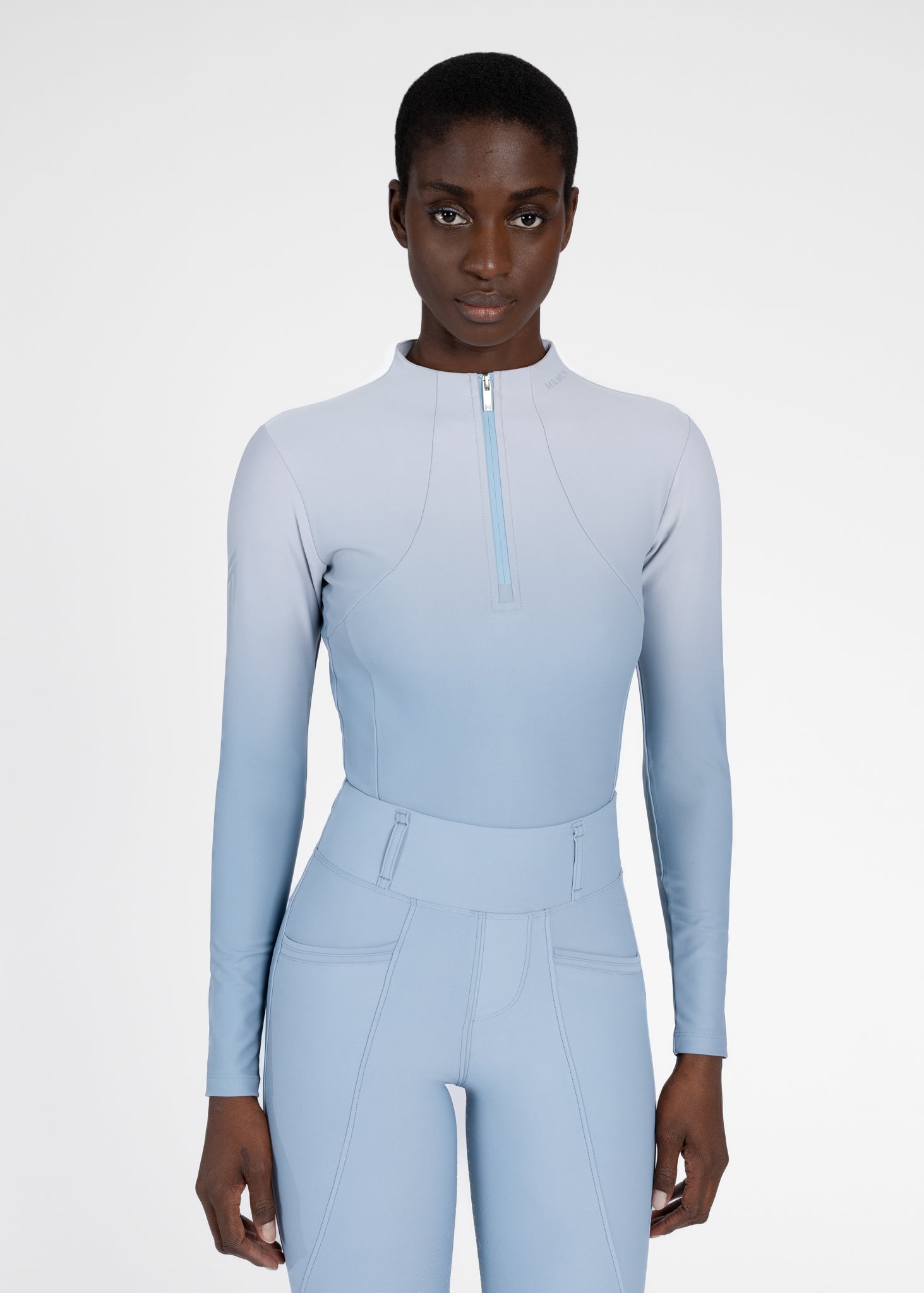 Ombré Long Sleeve Base Layer - Aqua