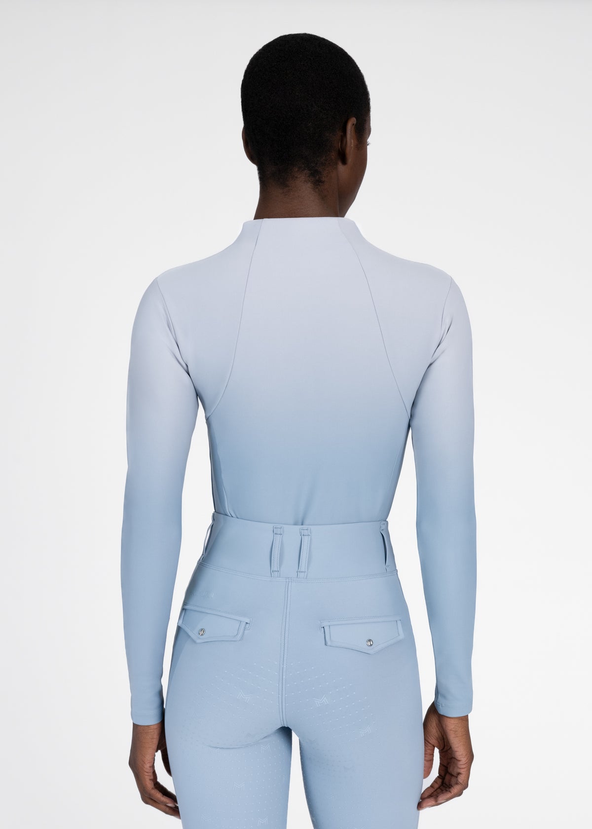 Ombré Long Sleeve Base Layer - Aqua