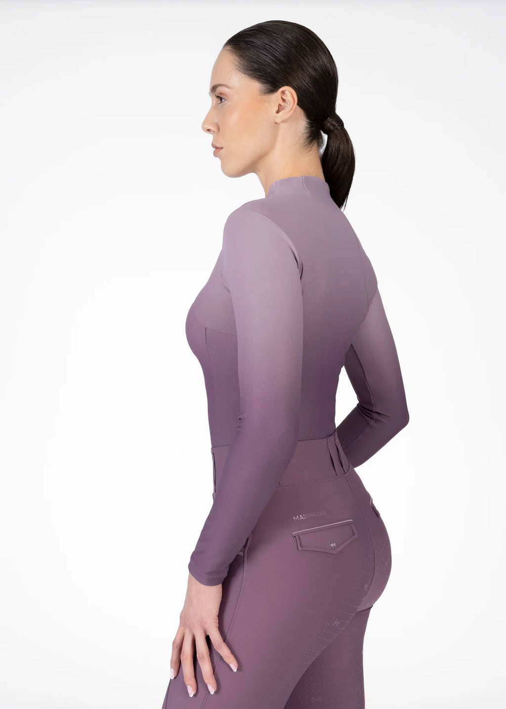 Ombré Long Sleeve Base Layer - Plum/Orchid