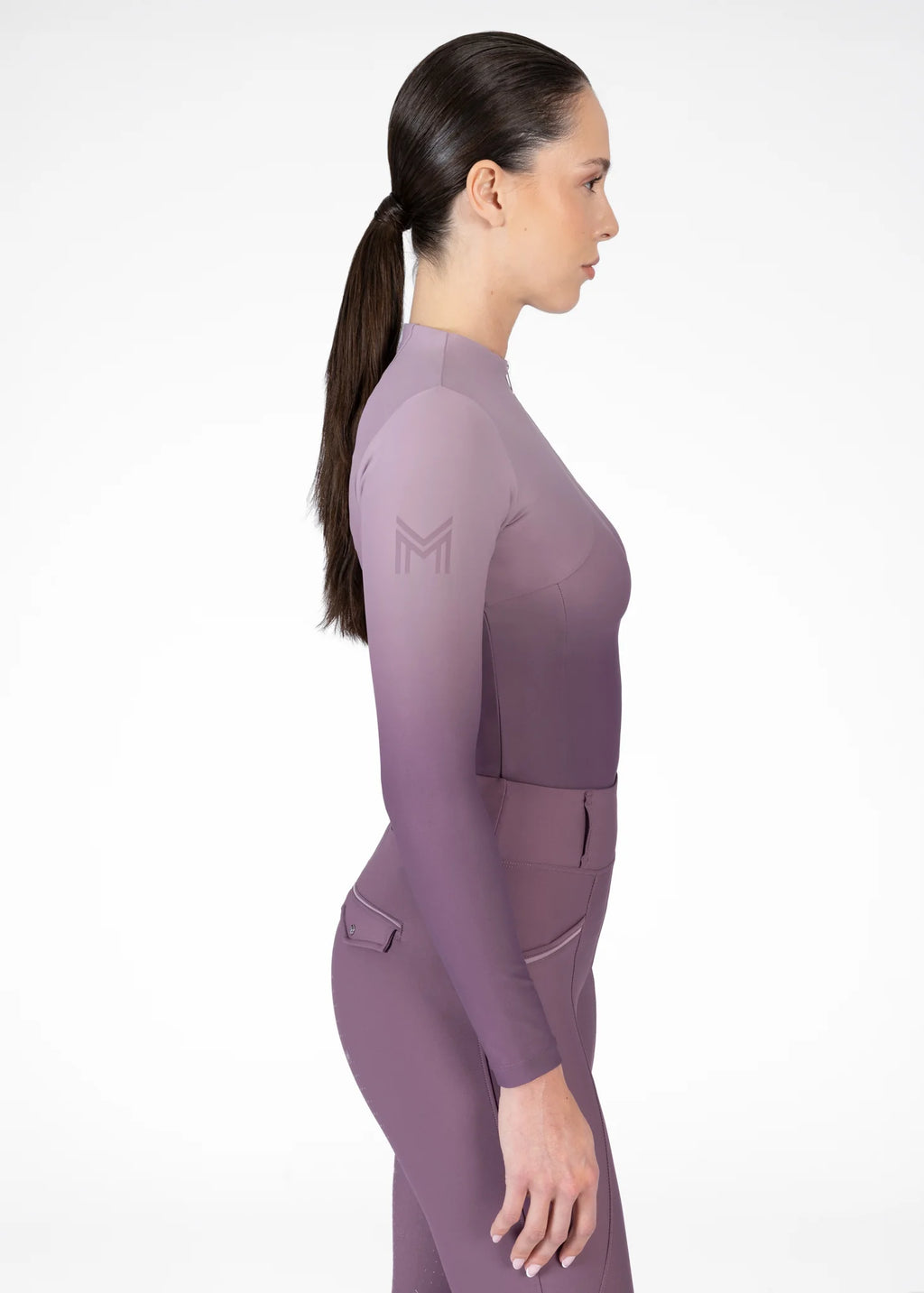 Ombré Long Sleeve Base Layer - Plum/Orchid
