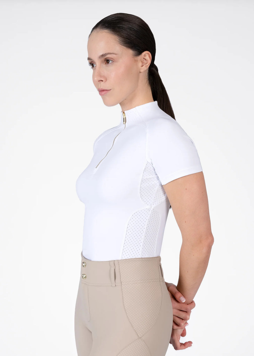 Short Sleeve Base Layer - White/Gold