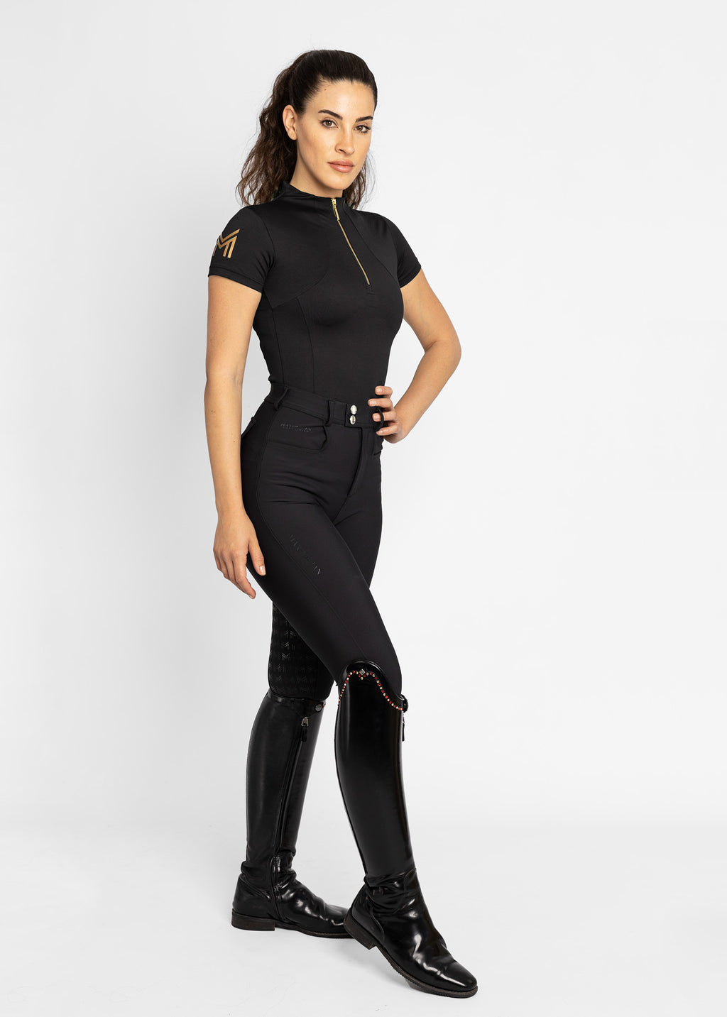 Short Sleeve Base Layer - Black/Gold