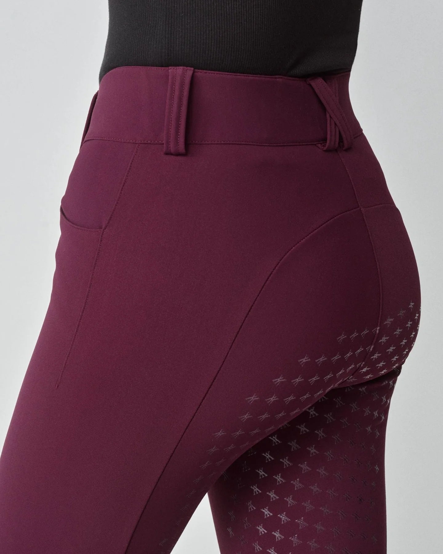 Compression Performance Riding Breeches - Burgundy