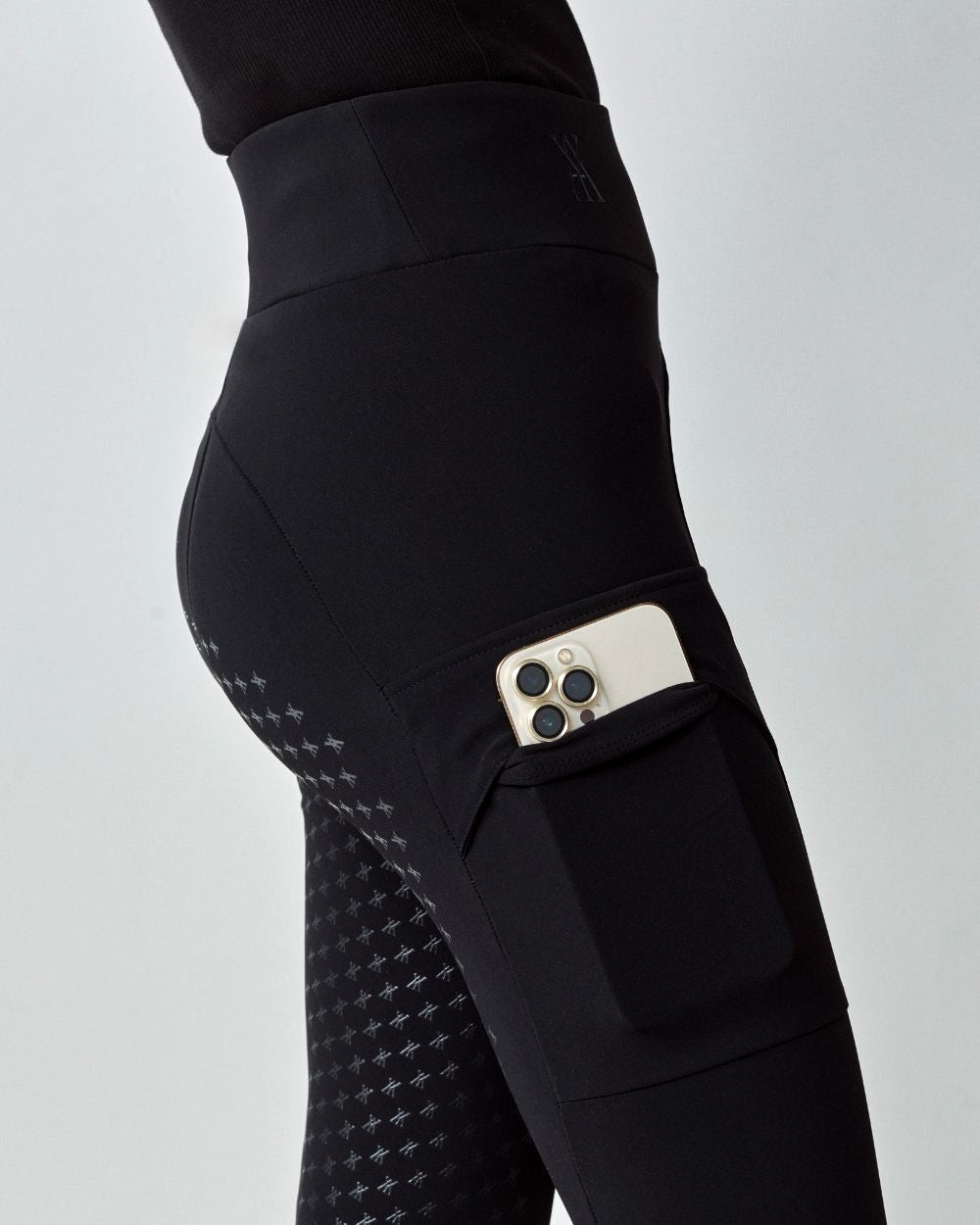 Compression Pull-On Riding Breeches - Black
