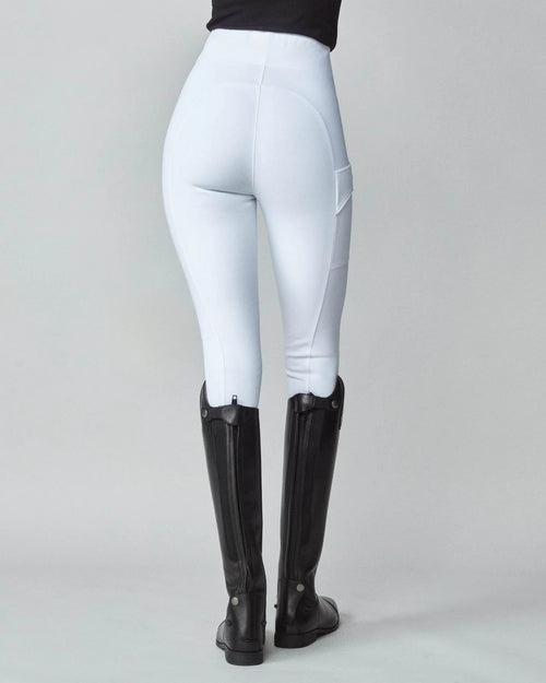 Compression Pull-On Riding Breeches - White