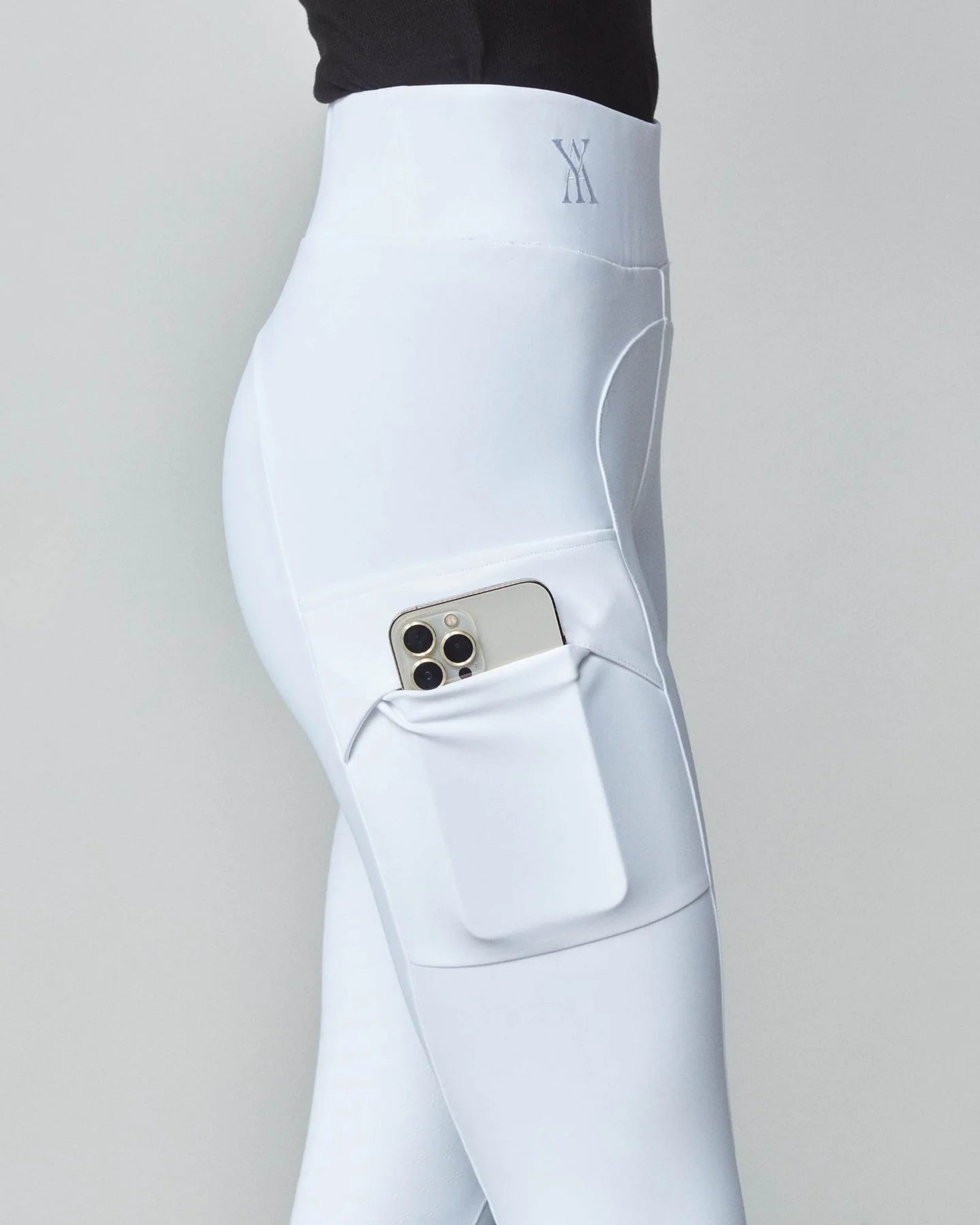 Compression Pull-On Riding Breeches - White