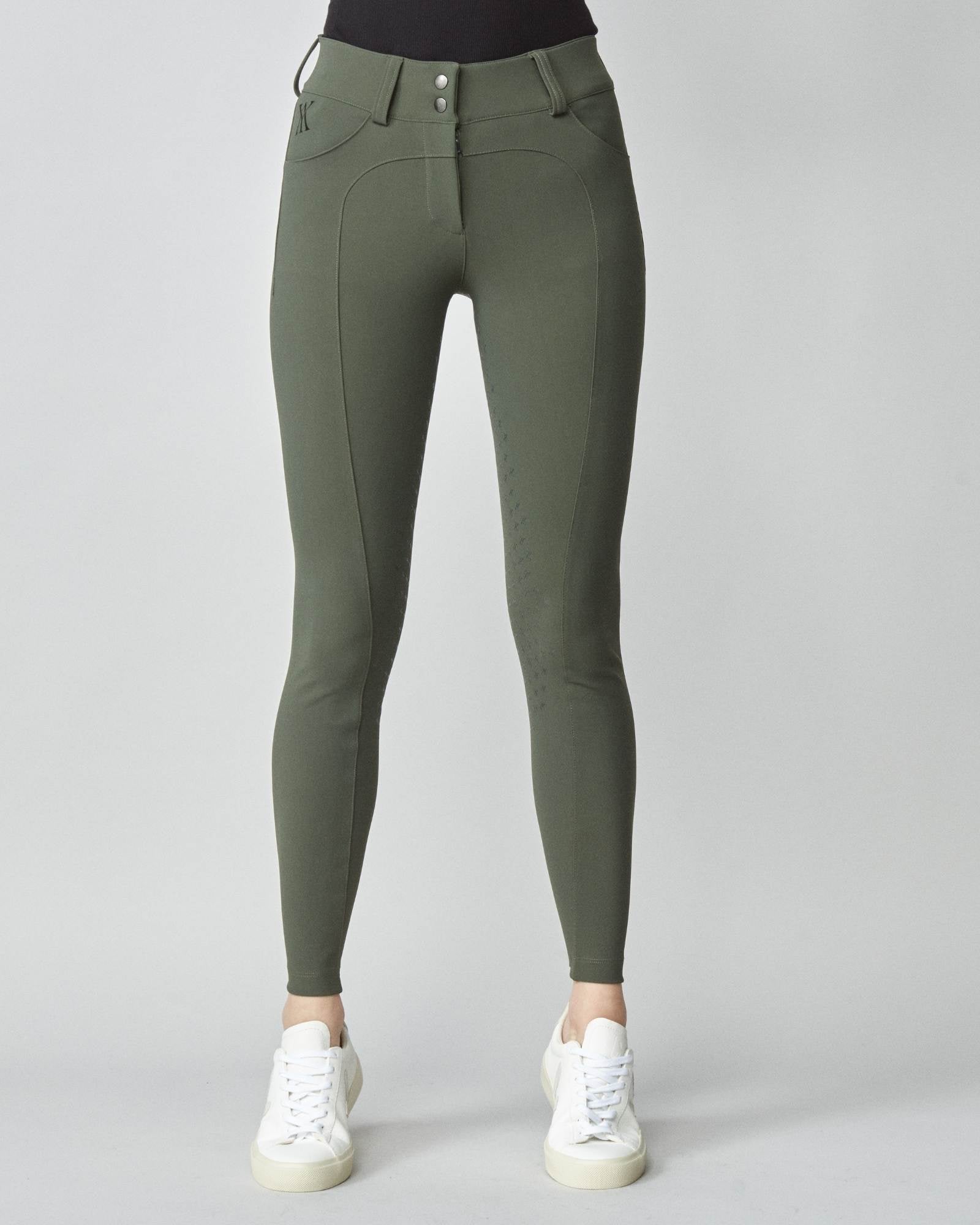 Compression Performance Riding Breeches - Green