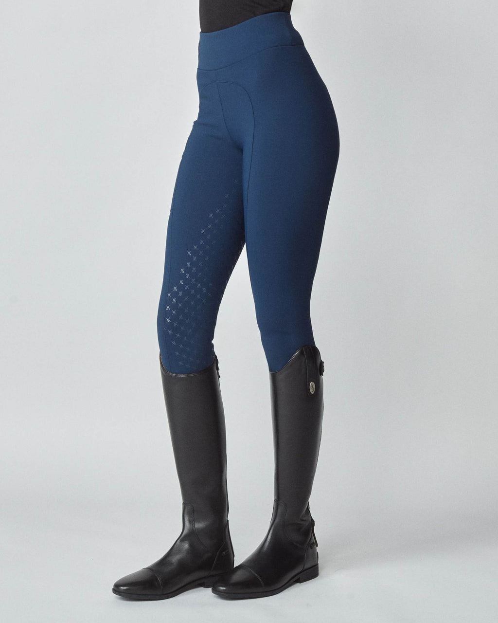 Compression Pull-On Riding Breeches - Navy