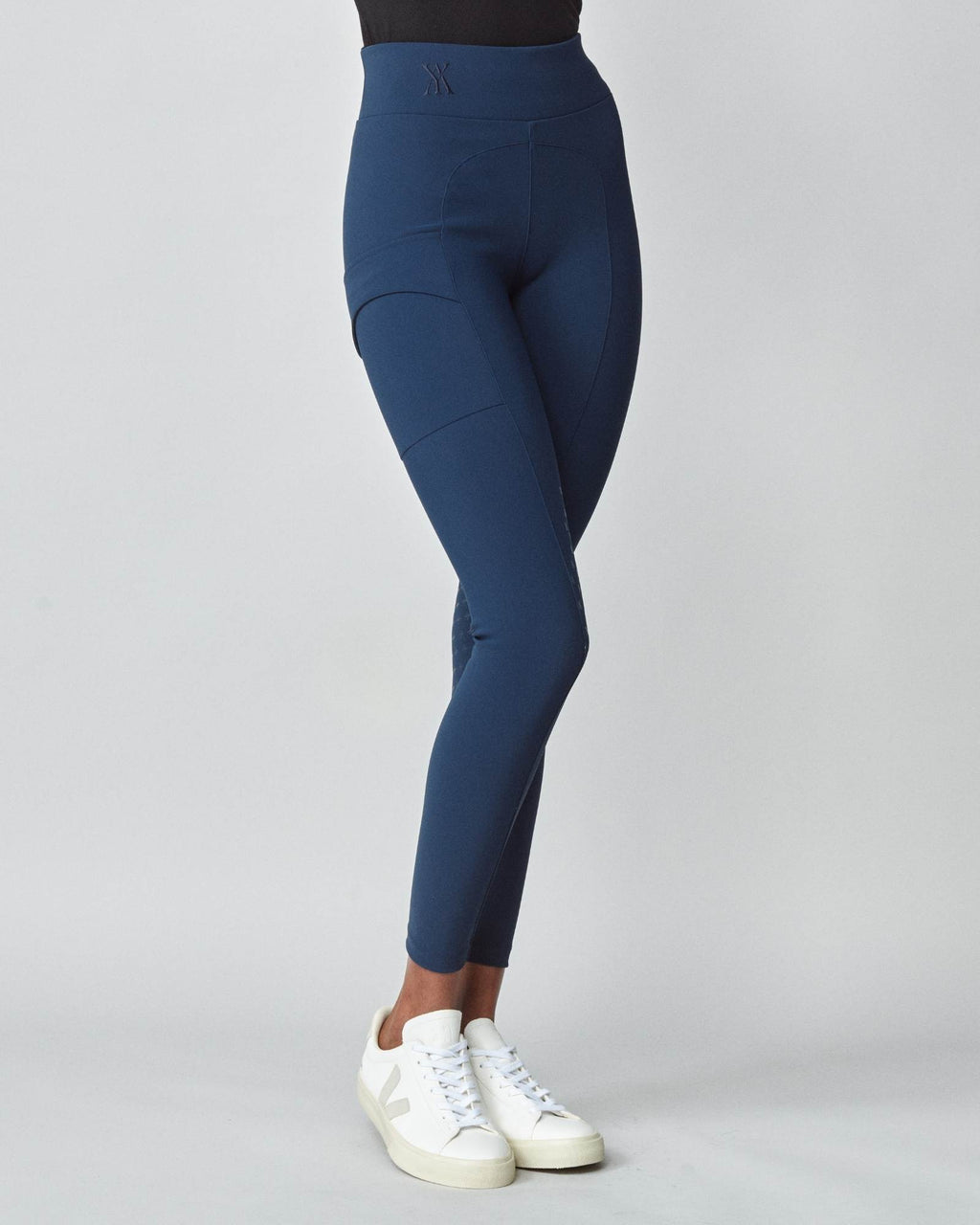 Compression Pull-On Riding Breeches - Navy