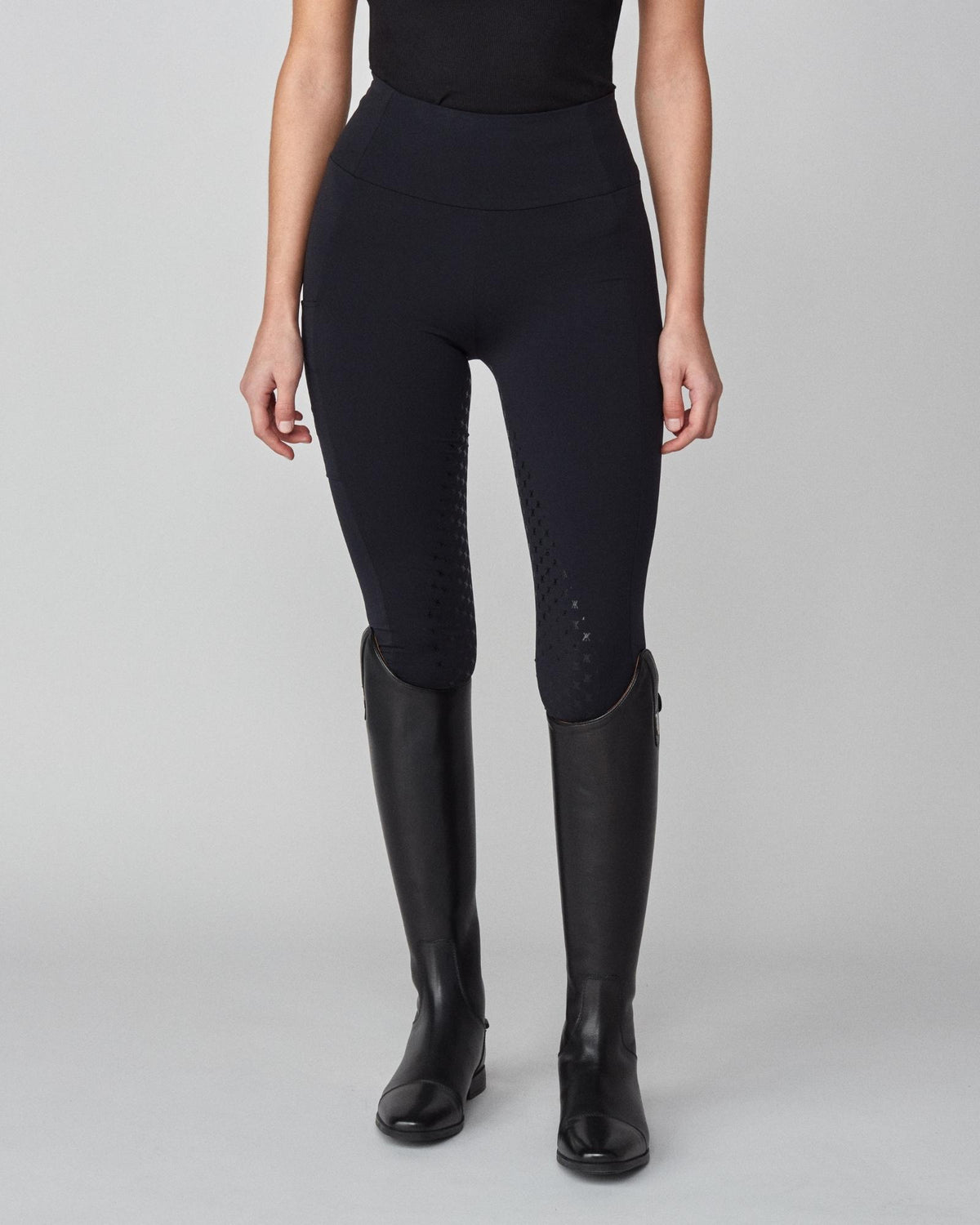 Lightweight Pull On Riding Breeches - Black